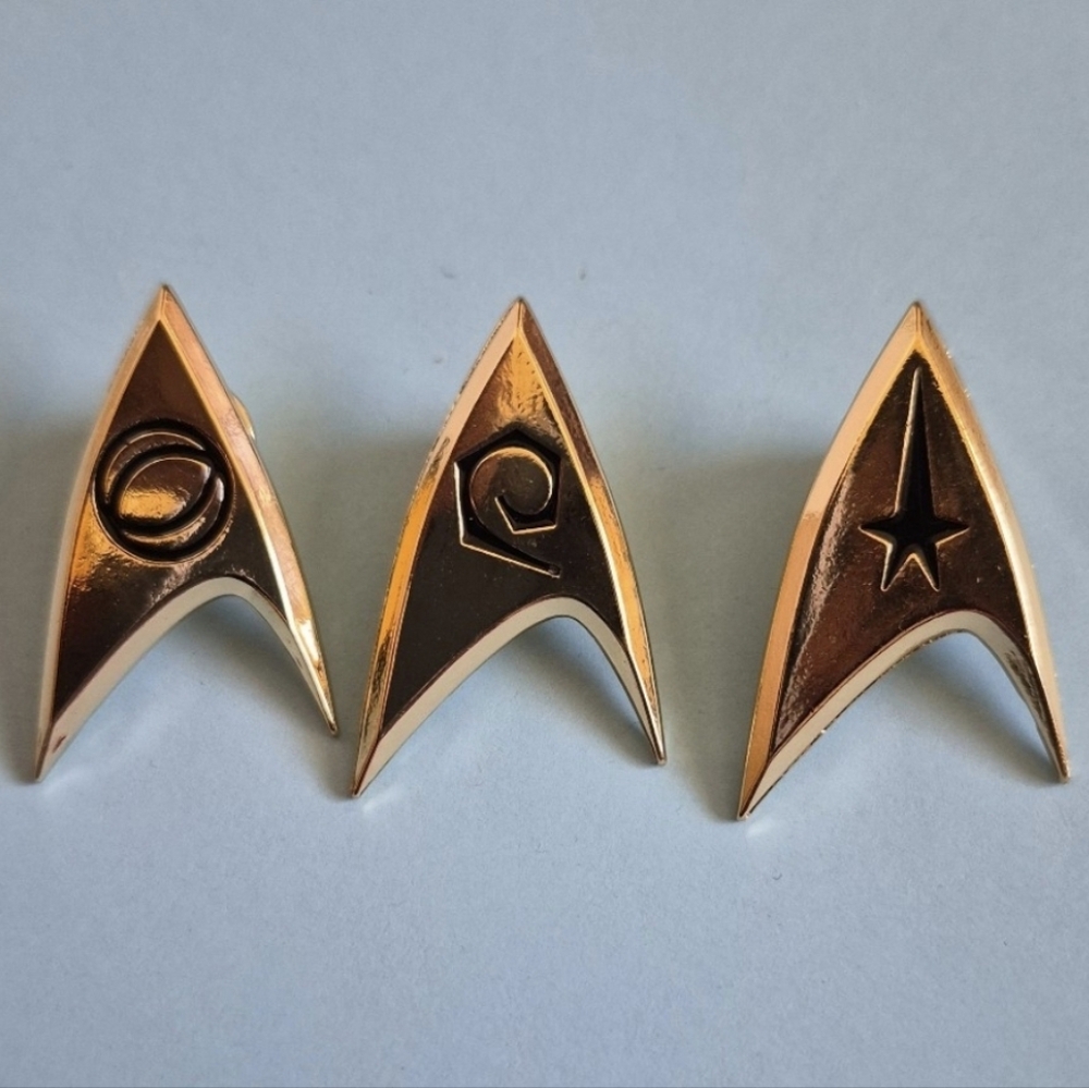 Gold Star Trek Insignia Pins